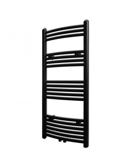 Radiatore Centrale Portasciugamano Curvo Nero 500 x 1160 mm