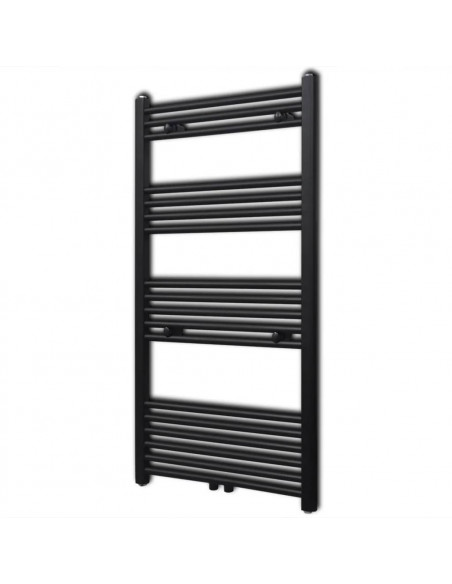 Radiatore Centrale Portasciugamano Dritto Nero 600 x 1160 mm