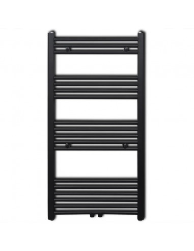 Radiatore Centrale Portasciugamano Dritto Nero 600 x 1160 mm