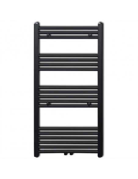 Radiatore Centrale Portasciugamano Dritto Nero 600 x 1160 mm