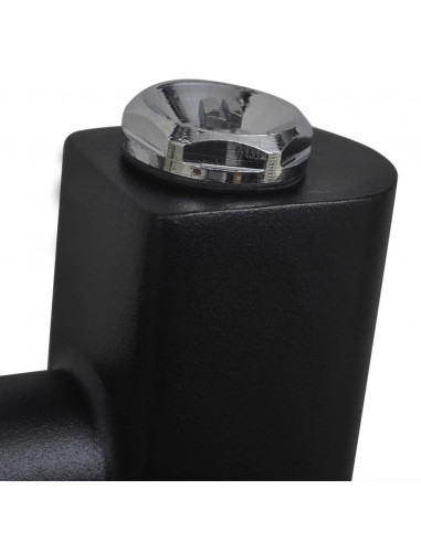 Radiatore Centrale Portasciugamano Dritto Nero 600 x 1160 mm