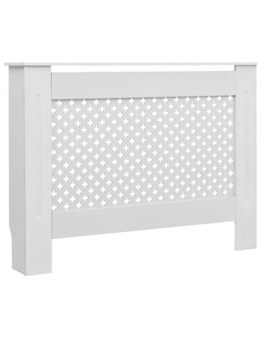 Copertura per Radiatore Bianca 112x19x81,5 cm in MDF