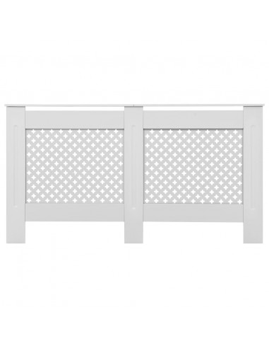 Copertura per Radiatore Bianca 152x19x81,5 cm in MDF