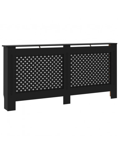 Copertura per Radiatore Nera 172x19x81 cm in MDF