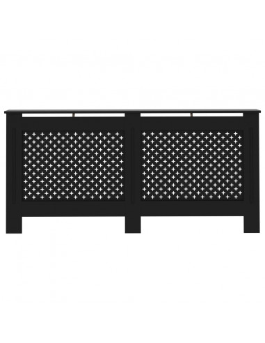 Copertura per Radiatore Nera 172x19x81 cm in MDF