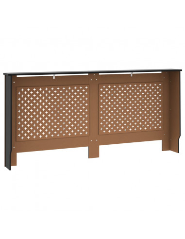 Copertura per Radiatore Nera 172x19x81 cm in MDF