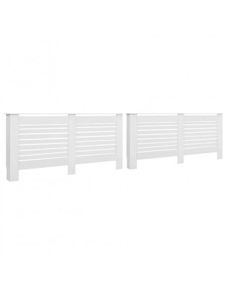Coperture per Radiatori 2 pz Bianche 172x19x81,5 cm in MDF