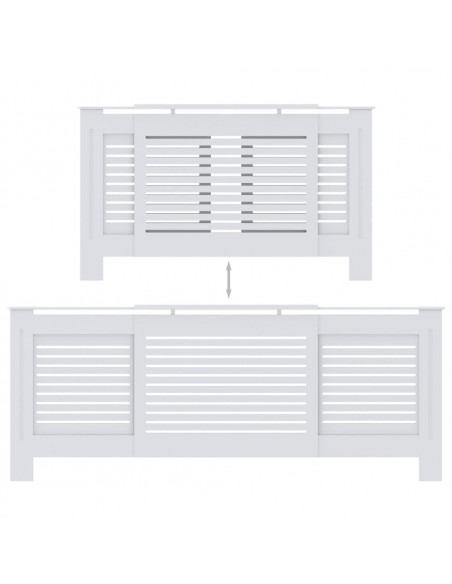 Copertura per Radiatore Bianca in MDF 205 cm