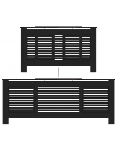 Copertura per Radiatore Nera in MDF 205 cm