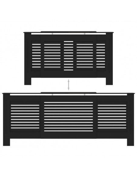 Copertura per Radiatore Nera in MDF 205 cm