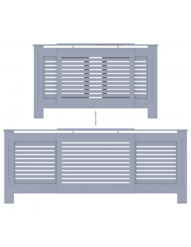 Copertura per Radiatore Grigia in MDF 205 cm