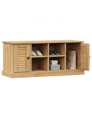 Panca Porta Scarpe VIGO 106x35x45 cm in Legno Massello di Pino