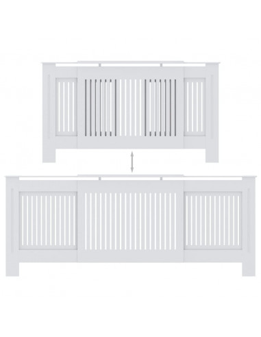 Copertura per Radiatore Bianca in MDF 205 cm