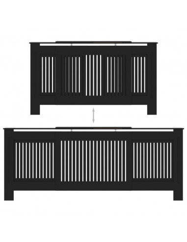Copertura per Radiatore Nera in MDF 205 cm