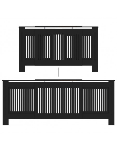 Copertura per Radiatore Nera in MDF 205 cm