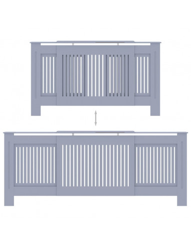 Copertura per Radiatore Grigia in MDF 205 cm