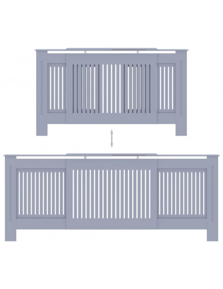 Copertura per Radiatore Grigia in MDF 205 cm