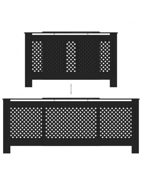 Copertura per Radiatore Nera in MDF 205 cm