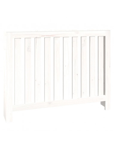 Copertura Termosifone Bianca 108,5x19x84 cm Legno Massello Pino