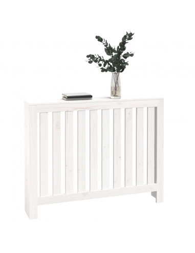 Copertura Termosifone Bianca 108,5x19x84 cm Legno Massello Pino