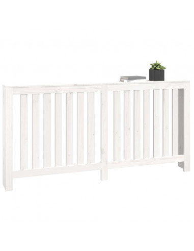 Copertura Termosifone Bianca 169x19x84 cm Legno Massello Pino