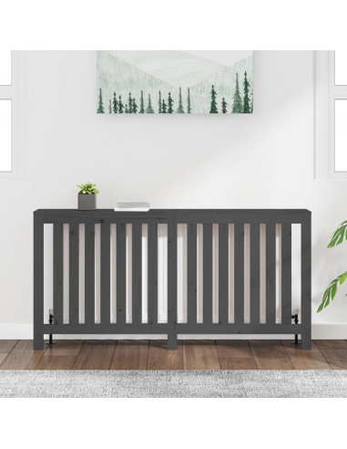 Copertura Termosifone Grigia 169x19x84 cm Legno Massello Pino