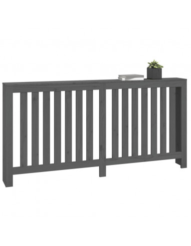 Copertura Termosifone Grigia 169x19x84 cm Legno Massello Pino