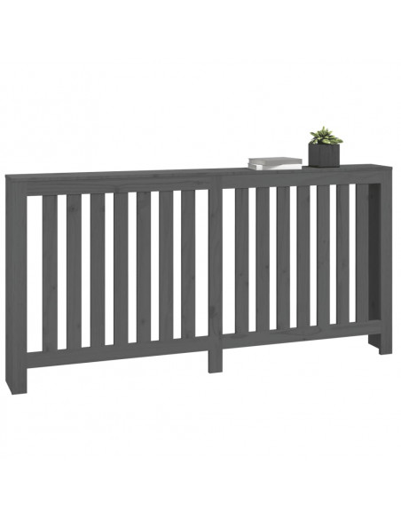 Copertura Termosifone Grigia 169x19x84 cm Legno Massello Pino