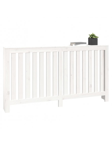 Copertura Termosifone Bianca 153x19x84 cm Legno Massello Pino