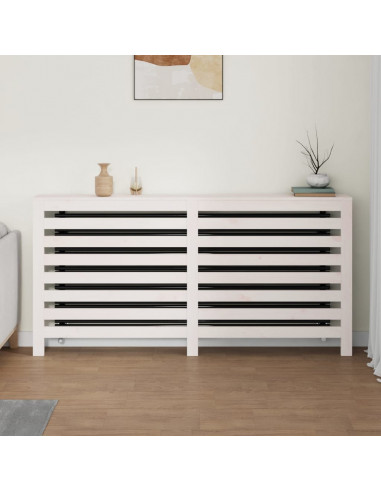 Copertura Termosifone Bianca 169x19x84 cm Legno Massello Pino