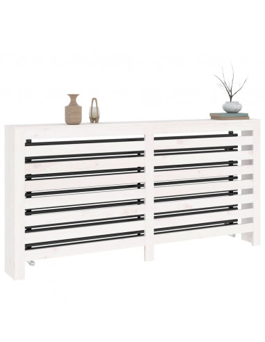 Copertura Termosifone Bianca 169x19x84 cm Legno Massello Pino