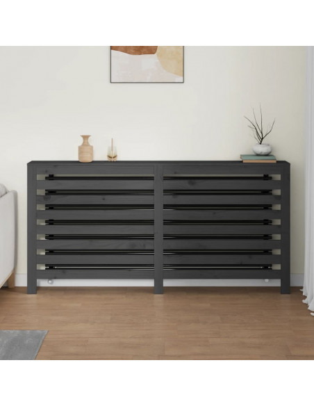 Copertura Termosifone Grigia 169x19x84 cm Legno Massello Pino