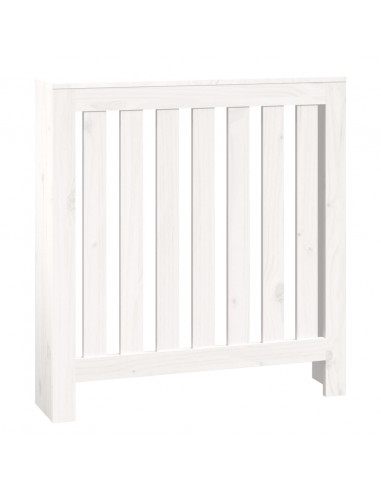 Copertura Termosifone Bianca 79,5x19x84 cm Legno Massello Pino