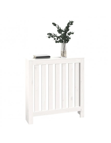 Copertura Termosifone Bianca 79,5x19x84 cm Legno Massello Pino