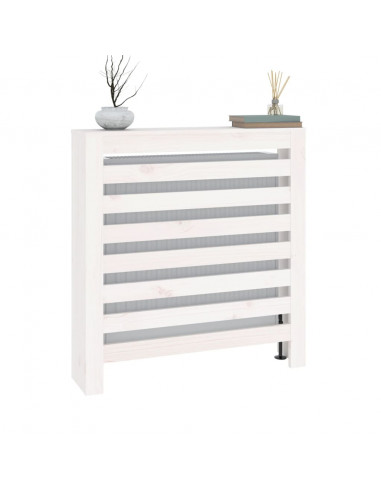 Copertura Termosifone Bianca 79,5x19x84 cm Legno Massello Pino