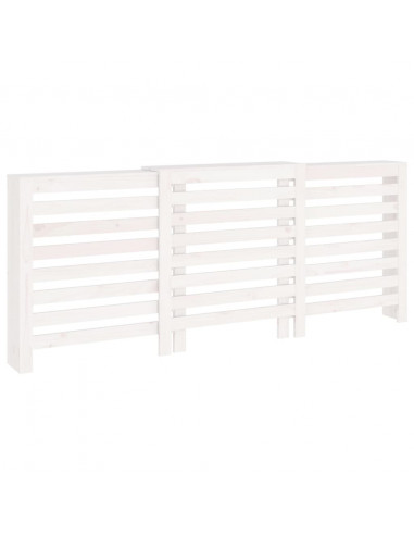 Copertura Termosifone Bianca 210x21x85 cm Legno Massello Pino