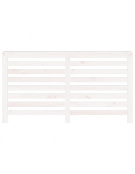 Copertura Termosifone Bianca 153x19x84 cm Legno Massello Pino
