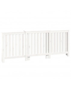 Copertura Termosifone Bianca 210x21x85 cm Legno Massello Pino 2