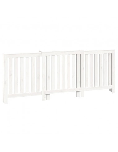 Copertura Termosifone Bianca 210x21x85 cm Legno Massello Pino