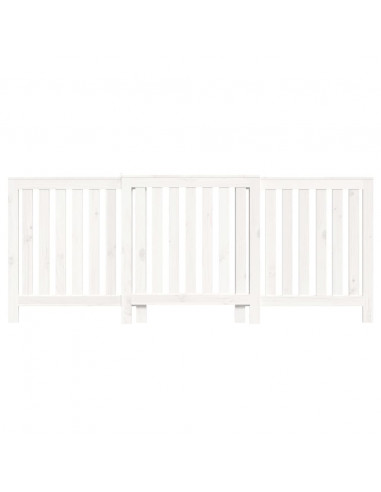 Copertura Termosifone Bianca 210x21x85 cm Legno Massello Pino