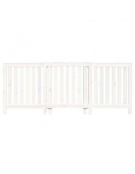 Copertura Termosifone Bianca 210x21x85 cm Legno Massello Pino
