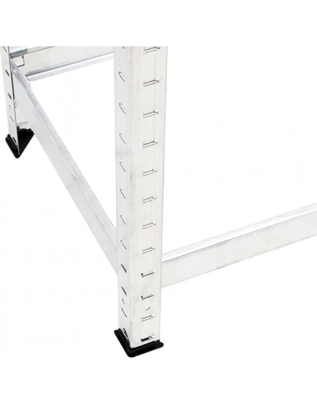 Portapneumatici a 2 Livelli Argento 110x40x110 cm in Acciaio