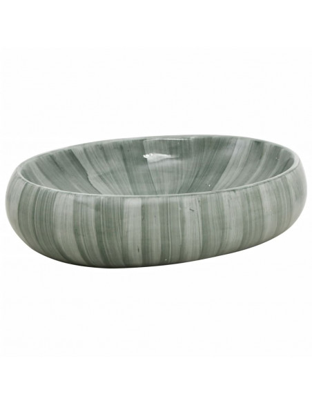 Lavabo da Appoggio Verde Ovale 59x40x15 cm Ceramica