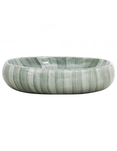 Lavabo da Appoggio Verde Ovale 59x40x15 cm Ceramica