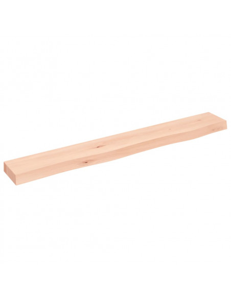 Ripiano a Parete 80x10x4 cm Legno Massello Rovere Non Trattato
