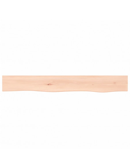Ripiano a Parete 80x10x4 cm Legno Massello Rovere Non Trattato