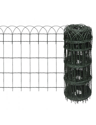 Recinzione per Giardino in Ferro Verniciato a Polvere 10x0,65 m