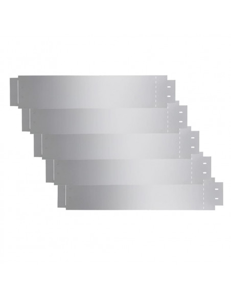 Pannelli di Recinzione per Prato 5 pz Acciaio Zincato 100x20 cm