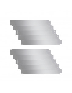 Set 10 pz Bordo prato flessibile in acciaio galvanizzato 100 x 14 cm