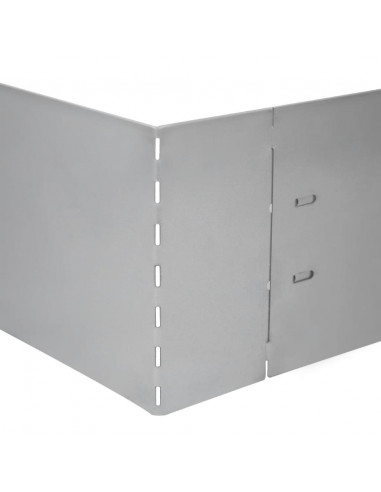 Set 10 pz Bordo prato flessibile in acciaio galvanizzato 100 x 14 cm